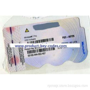 COA Windows Product Key Sticker for Win 7 Pro OEM , windows